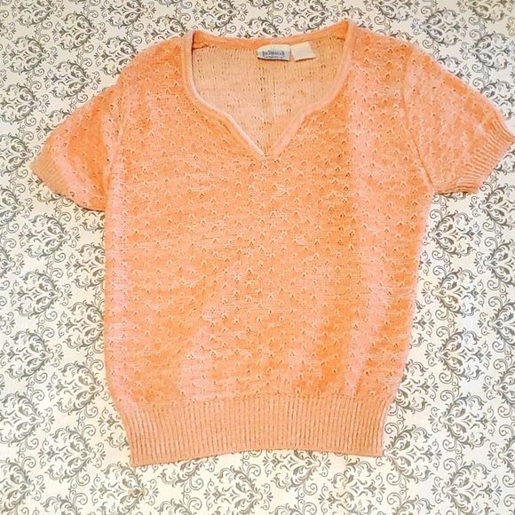Levi's Sweaters - Vintage Levi’s Knit Sweater Pink Notched Neck Womens Small